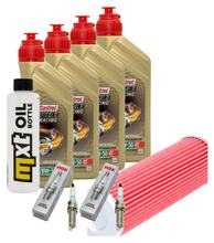 Inspektionspaket 4L 10W-50 + Ölfilter + 4x Zündkerze für KTM Super Duke R 1290 ccm Bj. 2014 - 2016