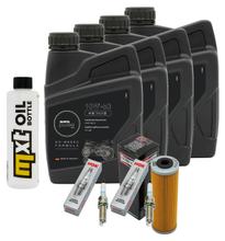 Inspektionspaket 4L 10W-50 + Ölfilter + 4x Zündkerze für KTM Super Duke R 1290 ccm Bj. 2014 - 2016