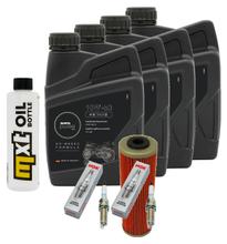 Inspektionspaket 4L 10W-50 + Ölfilter + 4x Zündkerze für KTM Super Duke R 1290 ccm Bj. 2014 - 2016