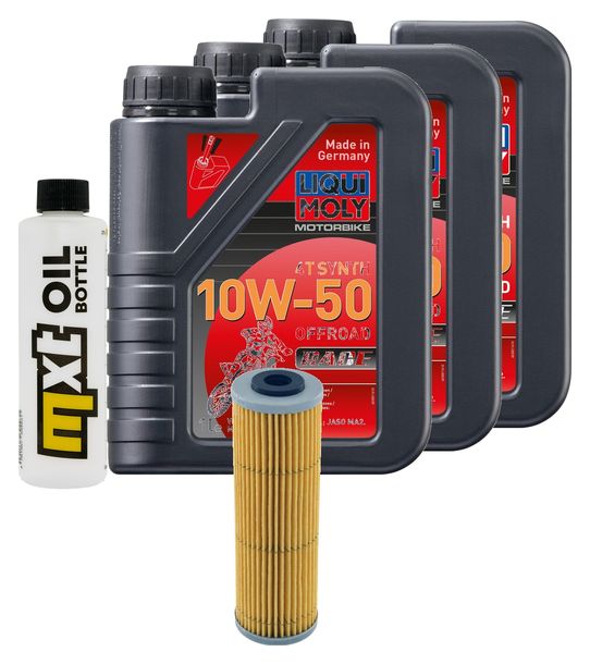 Inspektionspaket 3L 10W-50 + Ölfilter für KTM Supermoto R T 990 ccm Bj. 2013
