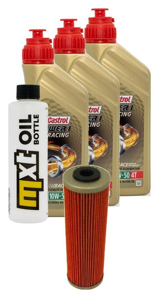 Inspektionspaket 3L 10W-50 + Ölfilter für KTM Supermoto R T 990 ccm Bj. 2013