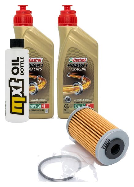 2L 10W-50 Inspection Package+oil filter for Husqvarna FC FE FS, KTM EXC-F Sixdays SMR i Supermoto SX SX-F Racing 450 - 501 ccm Year 2012 - 2023
