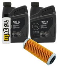 Pacchetto di ispezione 2L 10W-50+filtro olio per Husqvarna FC FE FS, KTM EXC-F Sixdays SMR i Supermoto SX SX-F Racing 450 - 501 ccm Anno 2012 - 2023
