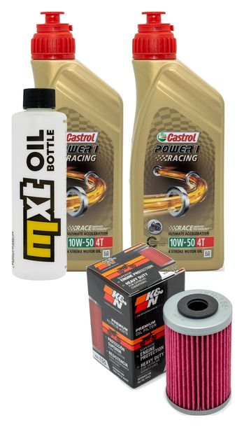 Inspektionspaket 2L 10W-50 + Ölfilter für Husaberg FE i Enduro, KTM SX SMR 250 / 450 ccm Bj. 2013