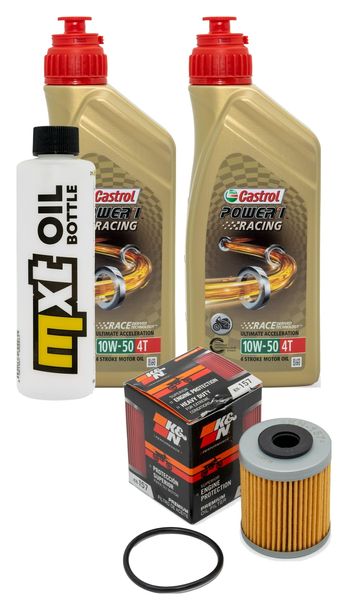 Inspektionspaket 2L 10W-50 + Ölfilter für Husaberg FE i Enduro, KTM SX SMR 250 / 450 ccm Bj. 2013