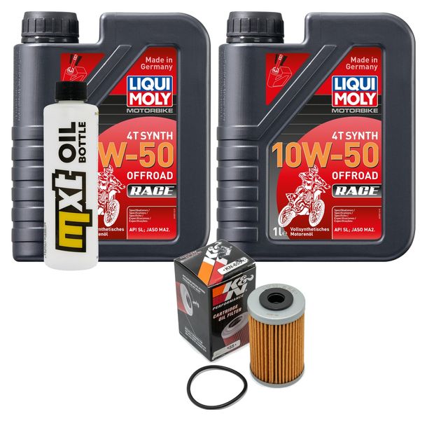 Inspektionspaket 2L 10W-50 + Ölfilter für KTM EXC i.e. Sixdays SX-F Racing SX SMR 450 ccm Bj. 2013 - 2016