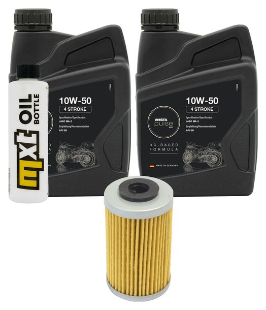 Inspektionspaket 2L 10W-50 + Ölfilter für KTM EXC i.e. Sixdays SX-F Racing SX SMR 450 ccm Bj. 2013 - 2016