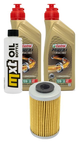 Inspektionspaket 2L 10W-50 + Ölfilter für KTM EXC i.e. Sixdays SX-F Racing SX SMR 450 ccm Bj. 2013 - 2016