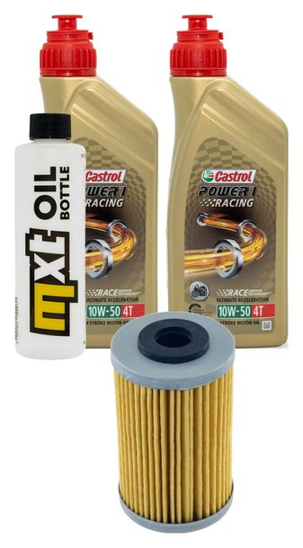 Inspektionspaket 2L 10W-50 + Ölfilter für KTM EXC i.e. Sixdays SX-F Racing SX SMR 450 ccm Bj. 2013 - 2016