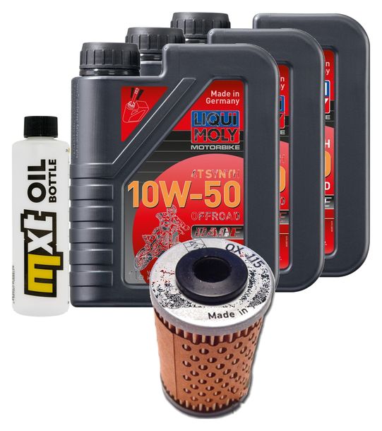 Inspektionspaket 3L 10W-50 + Ölfilter für KTM SXC 625 ccm Bj. 2005
