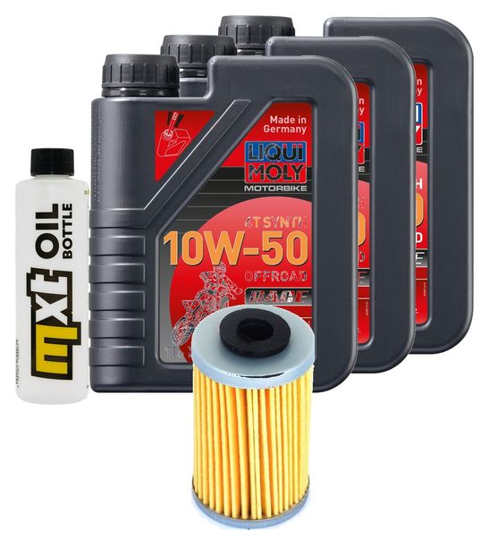 Inspektionspaket 3L 10W-50 + Ölfilter für KTM SXC 625 ccm Bj. 2005