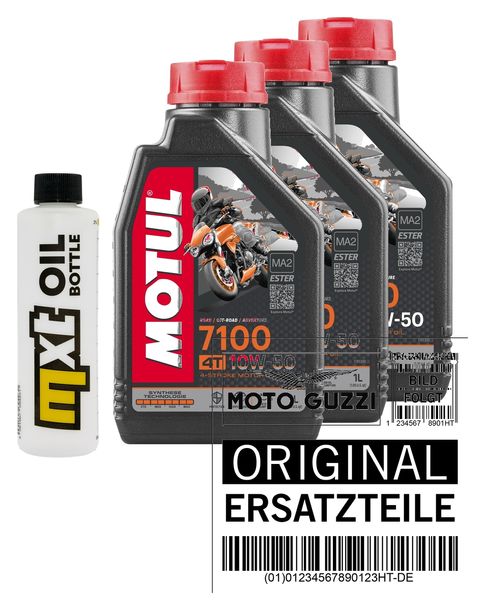Inspektionspaket MXT 3 Liter Motoröl Motul 10W-50 + Ölfilter Moto Guzzi – Bild 1