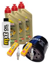 Paquete de inspección 3L 10W-40 + filtro de aceite + 2 bujías para Suzuki SV S SF DL V-Strom 650 ccm Año 2007 - 2011