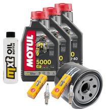 Inspektionspaket 3L 10W-40 + Ölfilter + 2x Zündkerze für Suzuki SV S SF DL V-Strom 650 ccm Bj. 2007 - 2011