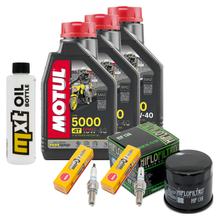 Inspectiepakket 3L 10W-40 + oliefilter + 2x bougie voor Suzuki SV S SF DL V-Strom 650 ccm Bj. 2007 - 2011