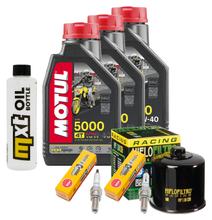 Inspectiepakket 3L 10W-40 + oliefilter + 2x bougie voor Suzuki SV S SF DL V-Strom 650 ccm Bj. 2007 - 2011