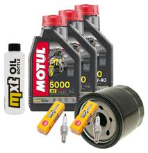 Inspectiepakket 3L 10W-40 + oliefilter + 2x bougie voor Suzuki SV S SF DL V-Strom 650 ccm Bj. 2007 - 2011