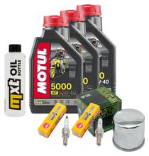 Inspektionspaket 3L 10W-40 + Ölfilter + 2x Zündkerze für Suzuki SV S SF DL V-Strom 650 ccm Bj. 2007 - 2011