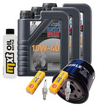 Inspectiepakket 3L 10W-40 + oliefilter + 2x bougie voor Suzuki SV S SF DL V-Strom 650 ccm Bj. 2007 - 2011