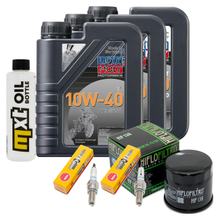 Inspectiepakket 3L 10W-40 + oliefilter + 2x bougie voor Suzuki SV S SF DL V-Strom 650 ccm Bj. 2007 - 2011