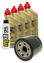 Kit d'inspection 4L 10W-40 + filtre à huile + 4x bougie pour Suzuki GSF Bandit N S 1200 ccm Année 2002 - 2005