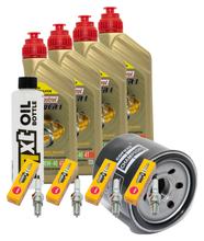 Paquete de inspección 4L 10W-40 + filtro de aceite + 4 bujías para Suzuki GSF Bandit N S 1200 ccm Año 2002 - 2005