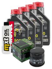 Kit d'inspection 4L 10W-40 + filtre à huile + 4x bougie pour Suzuki GSF Bandit N S 1200 ccm Année 2002 - 2005