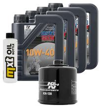 Kit d'inspection 4L 10W-40 + filtre à huile + 4x bougie pour Suzuki GSF Bandit N S 1200 ccm Année 2002 - 2005