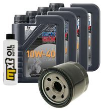Kit d'inspection 4L 10W-40 + filtre à huile + 4x bougie pour Suzuki GSF Bandit N S 1200 ccm Année 2002 - 2005