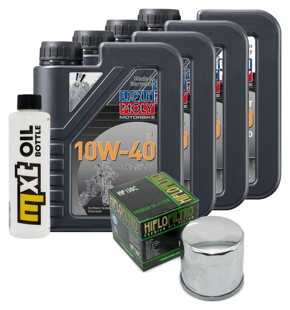 Inspektionspaket 4L 10W-40 + Ölfilter + 4x Zündkerze für Suzuki GSX F FA 1250 ccm Bj. 2010 - 2013