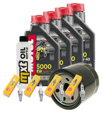 Inspektionspaket 4L 10W-40 + Ölfilter + 4x Zündkerze für Suzuki GSX F FA 1250 ccm Bj. 2010 - 2013