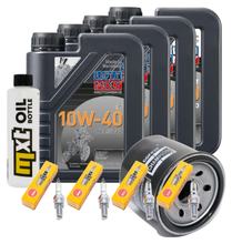 Inspektionspaket 4L 10W-40 + Ölfilter + 4x Zündkerze für Suzuki GSX F FA 1250 ccm Bj. 2010 - 2013