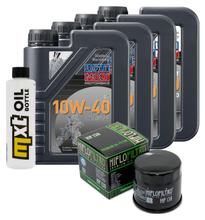 Paquete de inspección 4L 10W-40 + filtro de aceite + 4 bujías para Suzuki GSX F FA 1250 ccm Año 2010 - 2013