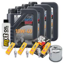 Inspectiepakket 4L 10W-40 + Oliefilter + 4x Bougie voor Suzuki GSX F FA 1250 ccm Bauwjaar 2010 - 2013