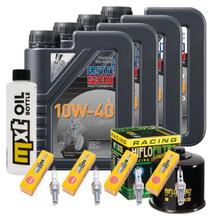Inspektionspaket 4L 10W-40 + Ölfilter + 4x Zündkerze für Suzuki GSX F FA 1250 ccm Bj. 2010 - 2013
