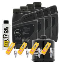 Paquete de inspección 4L 10W-40 + filtro de aceite + 4 bujías para Suzuki GSX F FA 1250 ccm Año 2010 - 2013