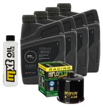Paquete de inspección 4L 10W-40 + filtro de aceite + 4 bujías para Suzuki GSX F FA 1250 ccm Año 2010 - 2013