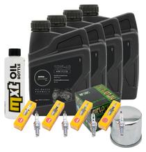 Inspektionspaket 4L 10W-40 + Ölfilter + 4x Zündkerze für Suzuki GSX F FA 1250 ccm Bj. 2010 - 2013