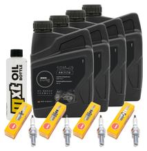 Inspektionspaket 4L 10W-40 + Ölfilter + 4x Zündkerze für Suzuki GSX F FA 1250 ccm Bj. 2010 - 2013
