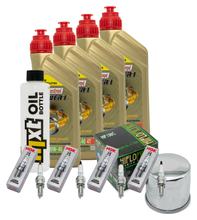 Inspectiepakket 4L 10W-40 + Oliefilter + 4x Bougie voor Suzuki GSR GSX-R 750 / 1000 ccm Bj. 2007 - 2015
