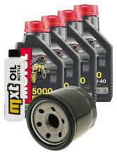 Pacchetto di ispezione 4L 10W-40 + filtro olio + 4x candela per Suzuki GSR GSX-R 750 / 1000 ccm Anno 2007 - 2015