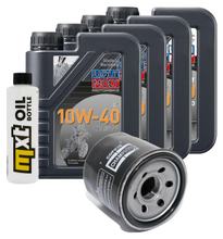 Pacchetto di ispezione 4L 10W-40 + filtro olio + 4x candela per Suzuki GSR GSX-R 750 / 1000 ccm Anno 2013 - 2017
