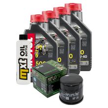 Paquete de inspección 4L 10W-40 + filtro de aceite + 4 bujías para Suzuki GSR GSX-R 750 / 1000 ccm Año 2013 - 2017