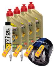 Paquete de inspección 4L 10W-40 + filtro de aceite + 4 bujías para Suzuki GSX-R 750 ccm Año 2005