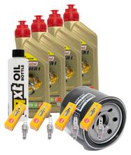 Paquete de inspección 4L 10W-40 + filtro de aceite + 4 bujías para Suzuki GSX-R 750 ccm Año 2005