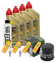 Paquete de inspección 4L 10W-40 + filtro de aceite + 4 bujías para Suzuki GSX-R 750 ccm Año 2005