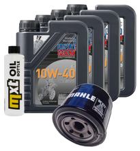 Inspektionspaket 4L 10W-40 + Ölfilter + 4x Zündkerze für Suzuki GSX-R 750 ccm Bj. 2005