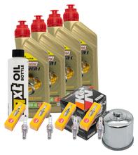 Paquete de inspección 4L 10W-40 + filtro de aceite + 4 bujías para Suzuki GSX-R 750 ccm Año 2005