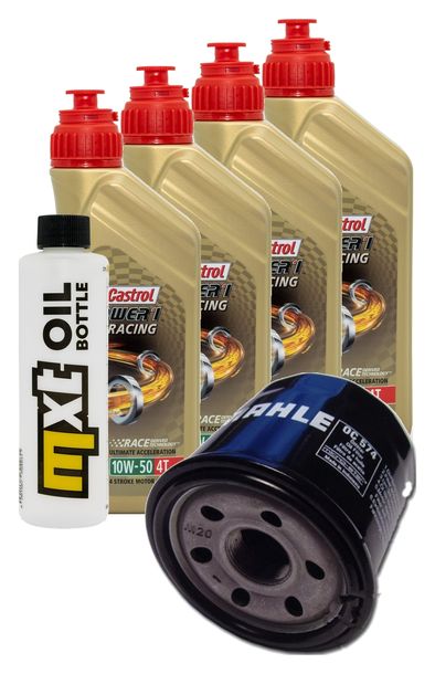Inspektionspaket 4L 10W-50 + Ölfilter + 4x Zündkerze für Suzuki GSX-R 600 ccm Bj. 2004