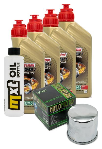 Inspektionspaket 4L 10W-50 + Ölfilter + 4x Zündkerze für Suzuki GSX-R 600 ccm Bj. 2004